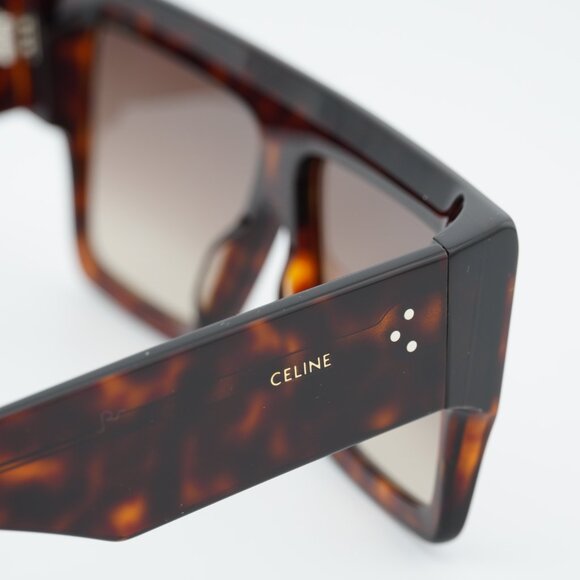 Celine CL40092I 52F Sunglasses Havana Square Frame, Brown Lenses main image 8